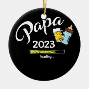 Mens Papa 2023: Babymilch und Bier wird bald Keramik Ornament