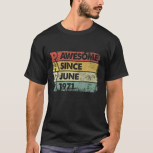 Mens Papa 50. Geburtstag Phantastisch seit Juni 19 T-Shirt