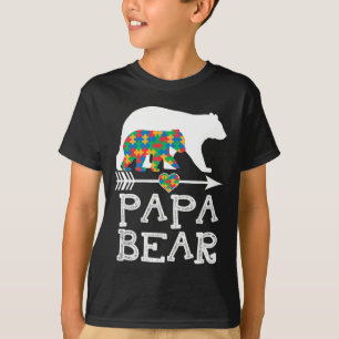 Mens Papa Bear Autismus Männer Vater Papa Autismus T-Shirt