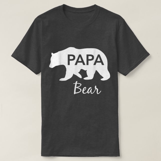Mens Papa Bear Großes Geschenk für Vater Großvater T-Shirt (Design vorne)