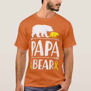 Mens Papa Bear Kinderkrebs Geschenk Vater T-Shirt