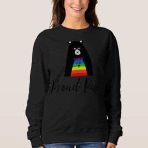 Mens Papa Bear Lgbt Pride Gay Rainbow Proud Papa Sweatshirt