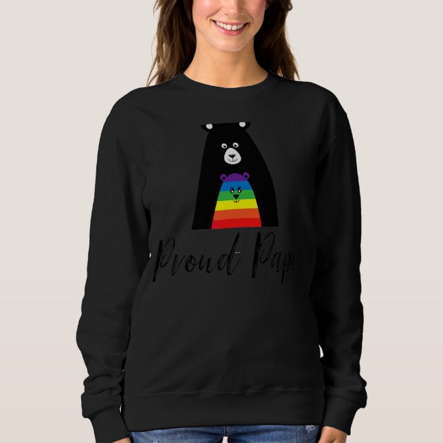 Mens Papa Bear Lgbt Pride Gay Rainbow Proud Papa Sweatshirt (Vorderseite)