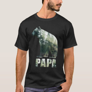 Mens Papa Bear Surreal Phantastischer Vater Vatert T-Shirt
