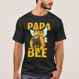 Mens Papa Bee Beekeeping Honey Daddy With Daughter T-Shirt