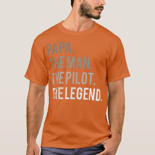 Mens Papa der Mann, der Pilot der legendären Luftf T-Shirt