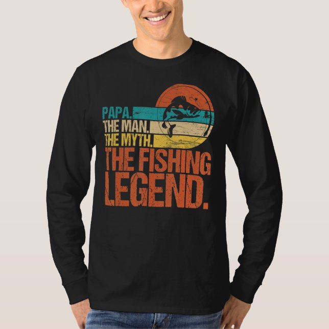 Mens Papa Der Mensch Der Mythos der Fisch Legende  T-Shirt (Vorderseite)