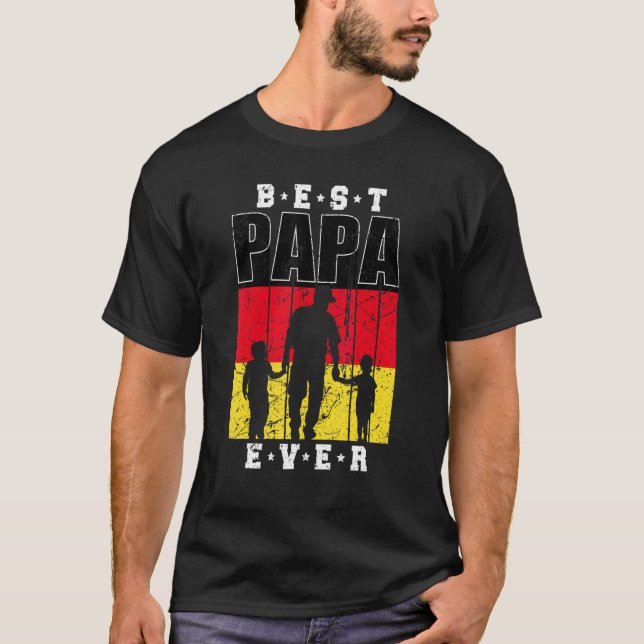 Mens Papa Deutscher Vater 2 Jungen Deutschland Deu T-Shirt (Vorderseite)