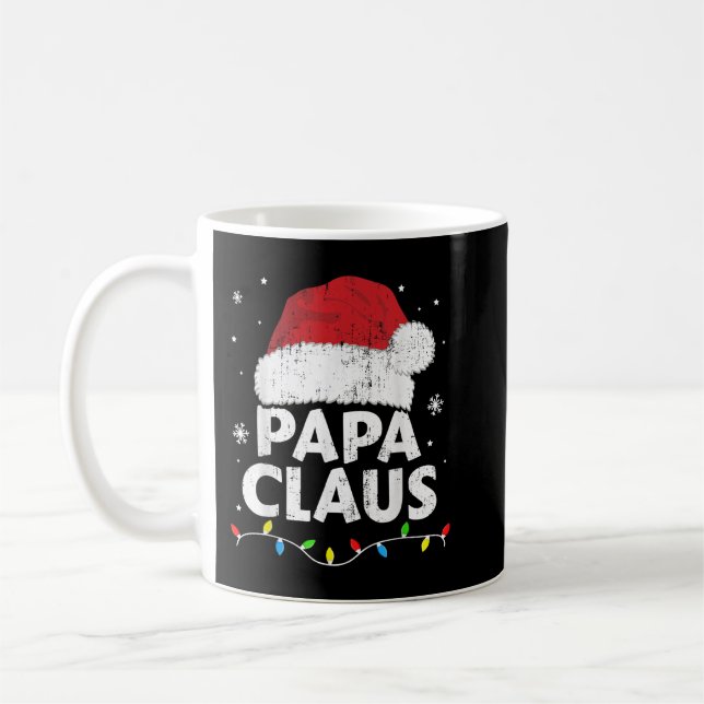 Mens Papa Großpa Claus Weihnachtsbeleuchtung passe Kaffeetasse (Links)