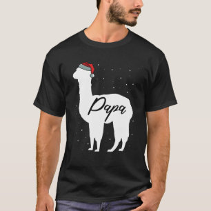 Mens Papa Llama Familie Matching Weihnachten Pajam T-Shirt