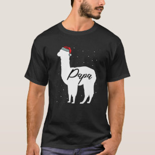 Mens Papa Llama Familie Matching Weihnachten Pajam T-Shirt