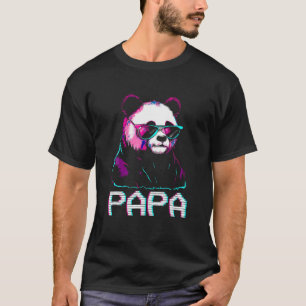 Mens Papa Panda Bear Retro Funny Papa Vater Tag T-Shirt