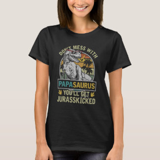 Mens Papa Rex Saurus Papasaurus Dinosaurs Men Fath T-Shirt