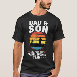 Mens Papa & Sohn das beste Team für Reisende Vater T-Shirt