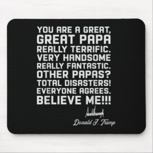 Mens Papa T Shirts for Men - Funny Trump Sprichwor Mousepad