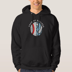Mens Papa von Ballers Baseball Volleyball Papa Hoodie