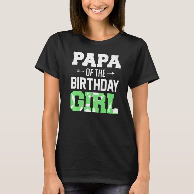 Mens Papa von der Familie Girl Soccer Papa T-Shirt (Vorderseite)