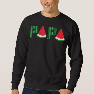 Mens Papa Watermelon Sommer Früchte Große Vater's Sweatshirt