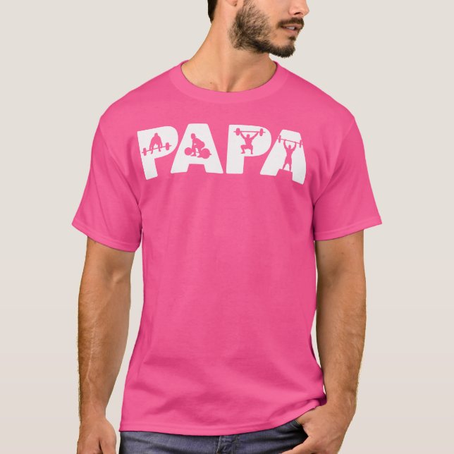 Mens Papa Weight Vater Funny Papa Weichteilbahn T-Shirt (Vorderseite)