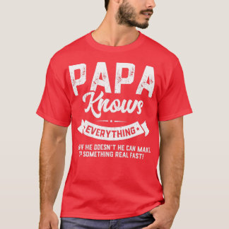 Mens Papa weiß alles 60. Geschenk Funny Vater T-Shirt