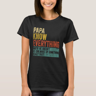Mens Papa weiß alles Funny Vathers Day Geschenk T-Shirt