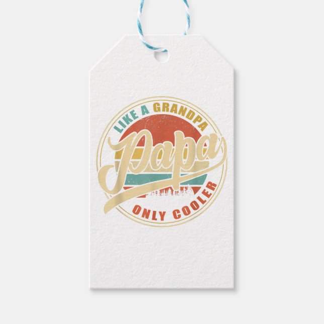 Mens PAPA wie ein Opa NUR COOLER Vater Pap Geschenkanhänger (Vorderseite)