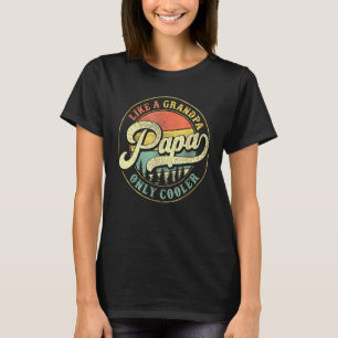 Mens Papa wie ein Opa nur Cooler Vintager Retro T-Shirt