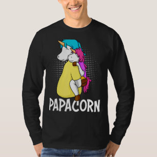 Mens Papacorn Vater Unicorn Tochter Vater T-Shirt