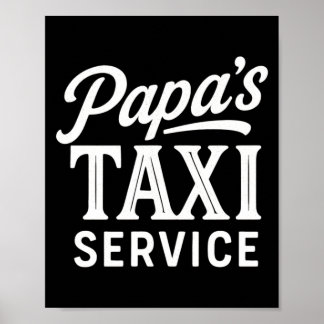 Mens Papas Taxi Service - Lustiger Papa-Fahrerjob Poster