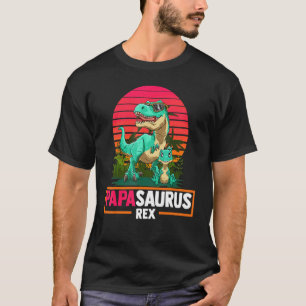 Mens Papasaurus Rex Dadasaurus Cool Pater Son Da D T-Shirt