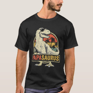 Mens Papasaurus Rex Vater Dinosaurier Familie Dino T-Shirt