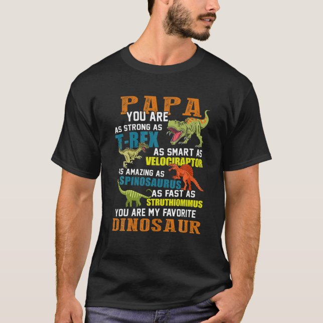 Mens Papasaurus T Rex Dinosaur Papa Saurus Familie T-Shirt (Vorderseite)