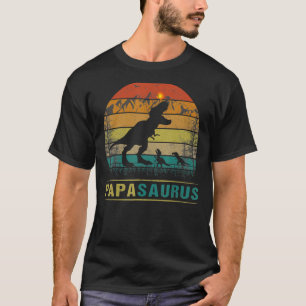 Mens Papasaurus und Kid Vintag Rex Familienreise T-Shirt