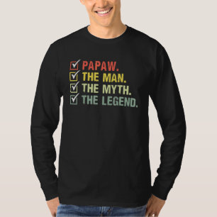 Mens Papaw der Mann, der Mythos, die Legende für d T-Shirt