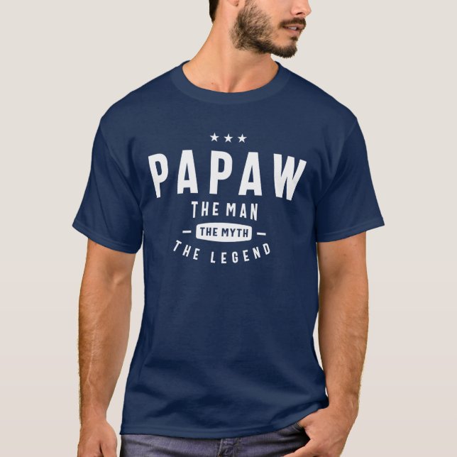 Mens Papaw der Mann, der Mythos, die Legende T-Shirt (Vorderseite)