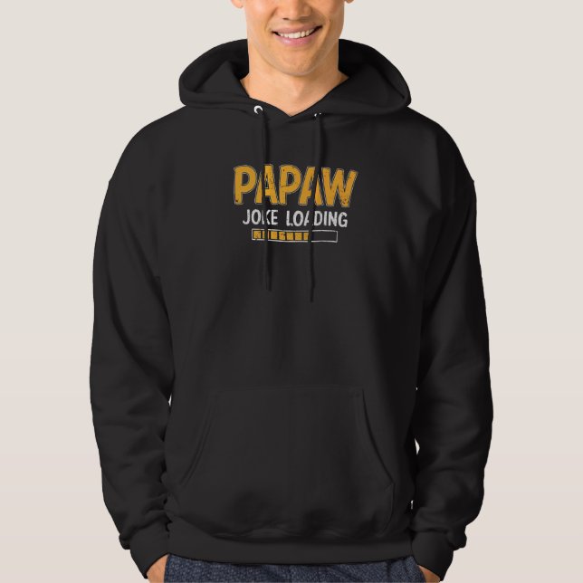 Mens Papaw Joke Loading Bitte warten Spaß Daddy Fa Hoodie (Vorderseite)