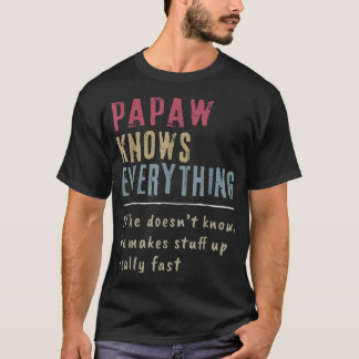 Mens Papaw kennt alles - Opa T-Shirt