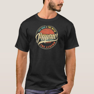 Mens Papaw The Man The Myth The Legend Vintage Ret T-Shirt