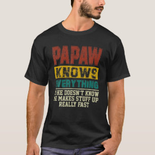 Mens Papaw weiß alles, was Vintag Papaw Lover biet T-Shirt