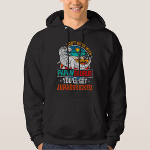 Mens Papawsaurus Dinosaur Rex Vintag Vaterschaft D Hoodie