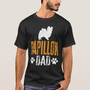 Mens Papillon Vater Gift Dog Daddy Papillon Pater T-Shirt