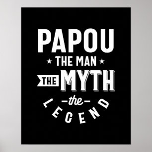 Mens Papou der Mann der Mythos der Legende Geschen Poster
