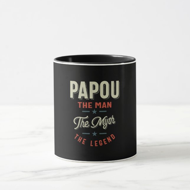 Mens Papou Shirt Geschenk: Der Mann, der Mythos, d Tasse (Zentrum)