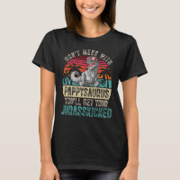 Mens Pappy Dinosaurier Retro Vater Vatertag Tuch