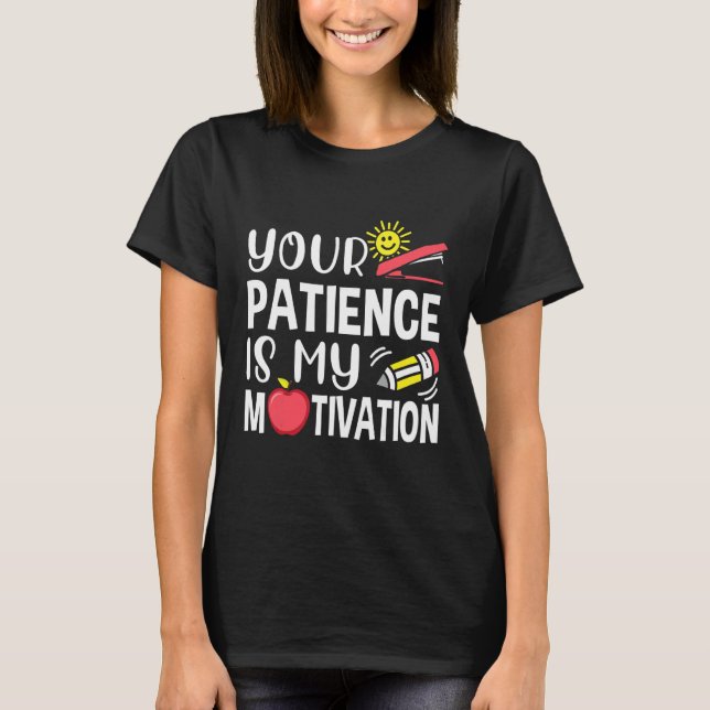 Mens  Paraprofessional Patience My Motivation Para T-Shirt (Vorderseite)