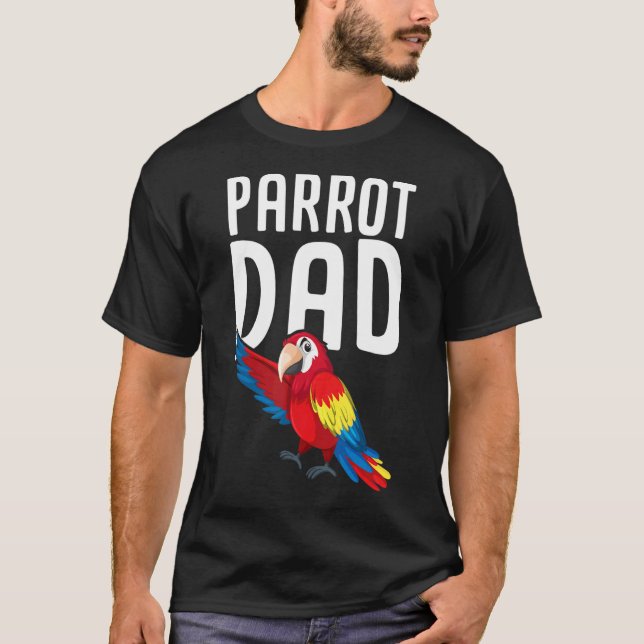 Mens Parrots Parakeet Parrot Vater Macaw T-Shirt (Vorderseite)