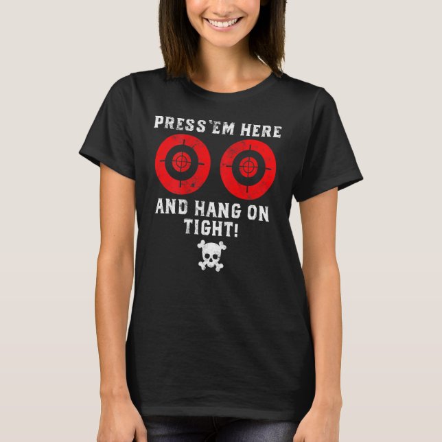 Mens Passenger Instructions Press Em Here Funny Mo T-Shirt (Vorderseite)