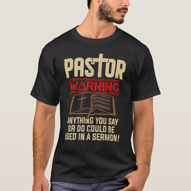 Mens Pastor warnen Sermon Christlich Prediger Mini T-Shirt (Vorderseite)