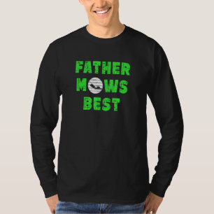 Mens Pater mäht beste Rasenmäher-Mähgartenarbeit T-Shirt