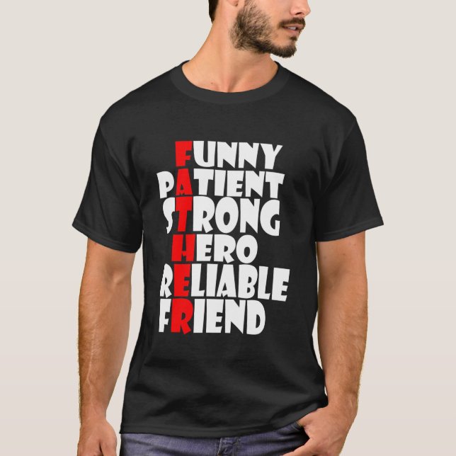 Mens Patient Starker Heldenfreund T-Shirt (Vorderseite)